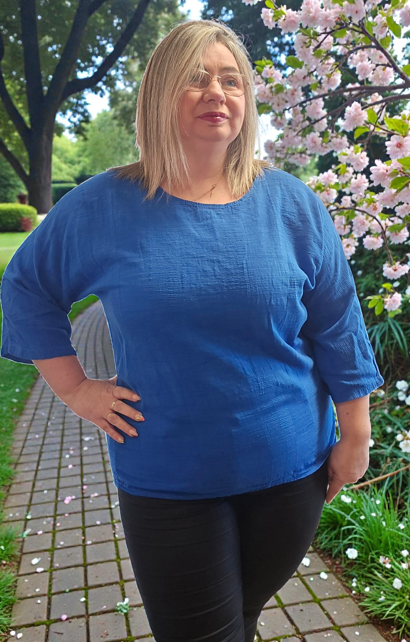 BLOUSE Amelie Bleu bic valable du 38 au 46