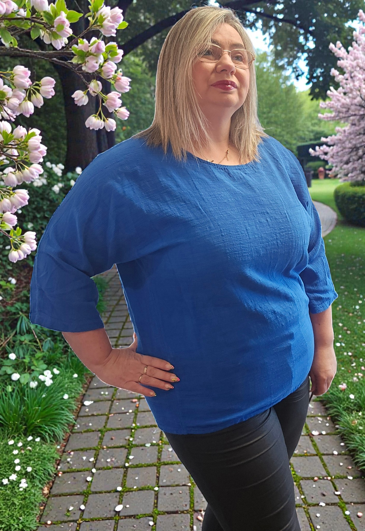 BLOUSE Amelie Bleu bic valable du 38 au 46