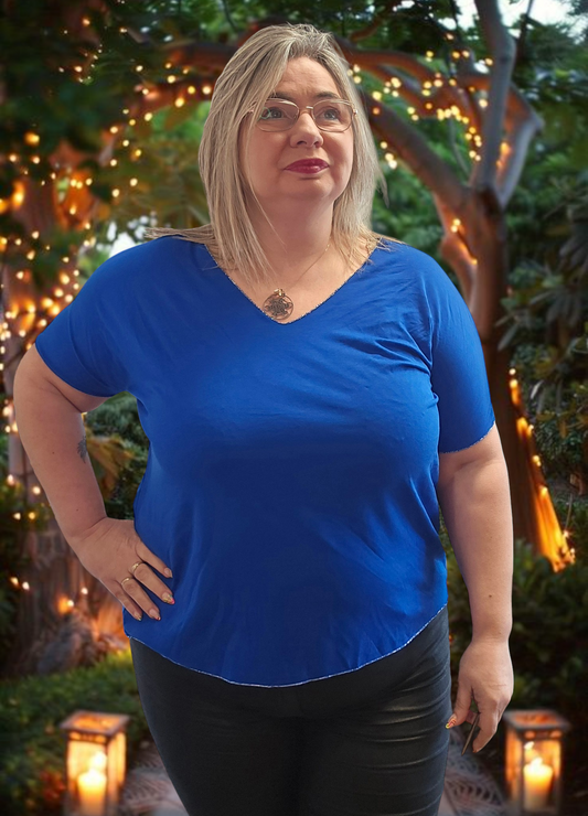 BLOUSE Irene Bleu bic valable du 38 au 48