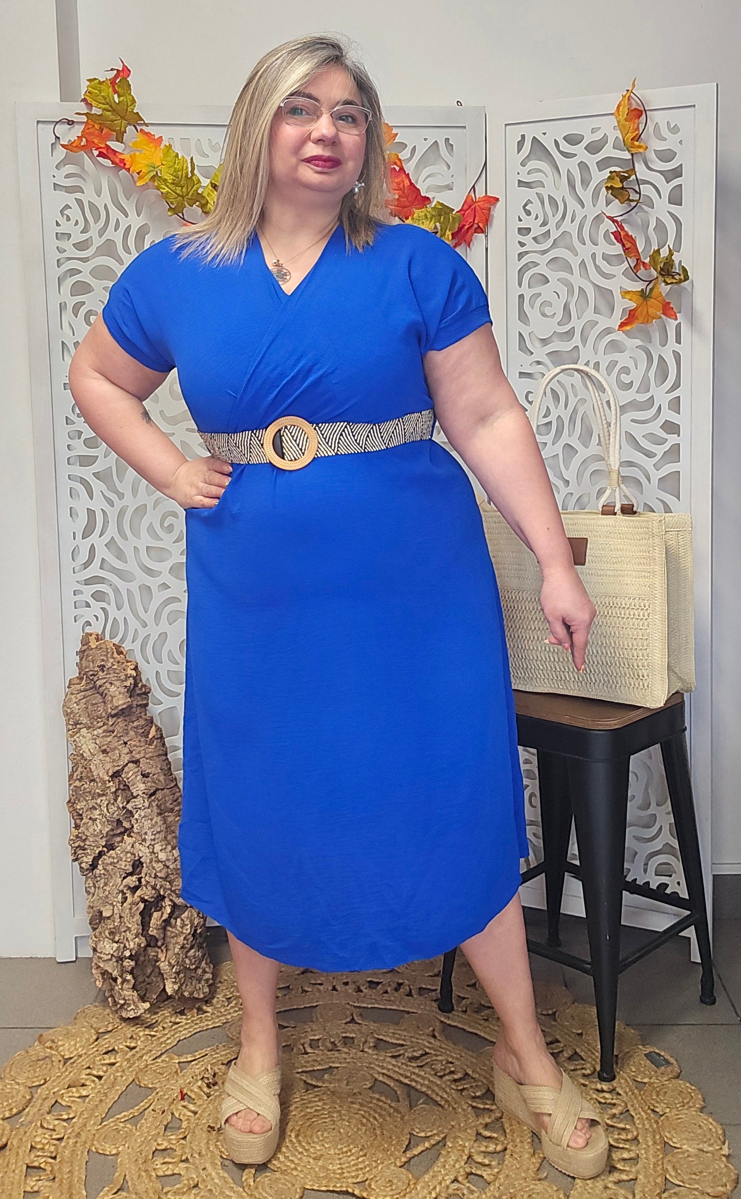 Robe Nina Bleu Bic valable du 38 au 44