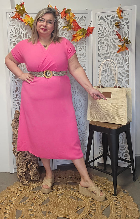 ROBE Nina Fushia valable du 38 au 44