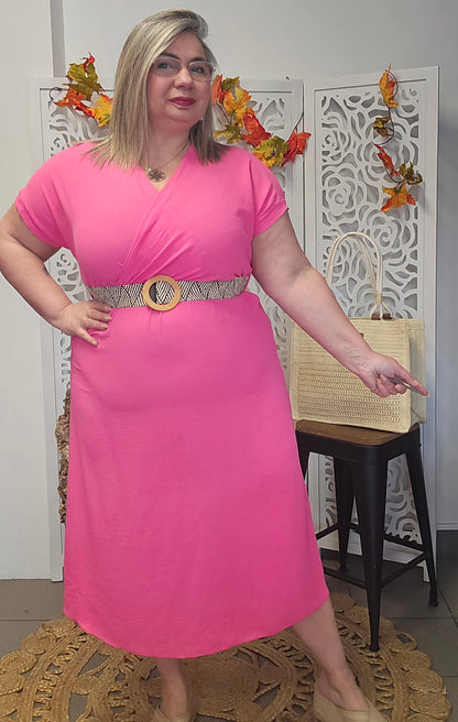 ROBE Nina Fushia valable du 38 au 44