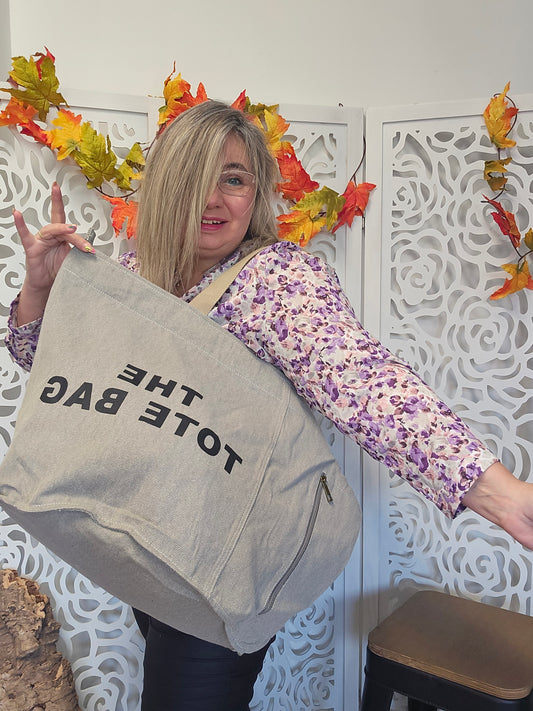 THE TOTE BAG  Grand modele Taupe