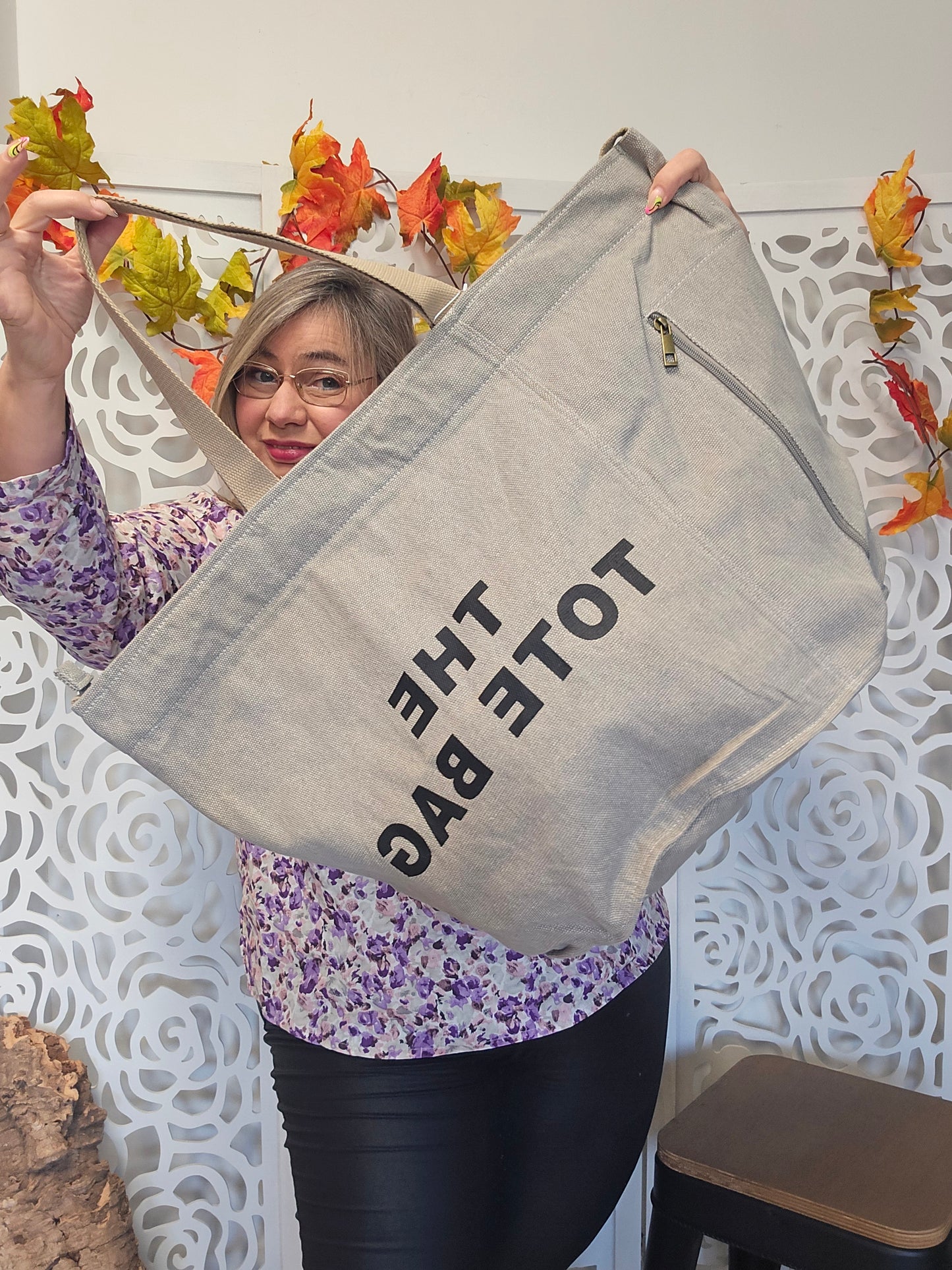 THE TOTE BAG  Grand modele Taupe