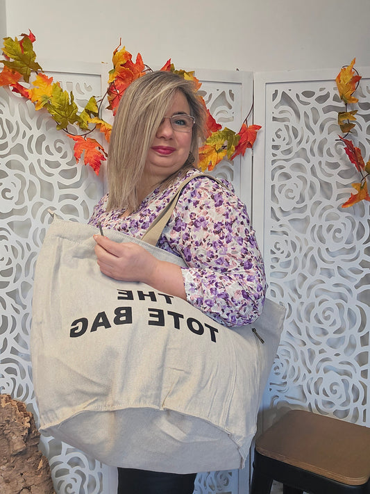 THE TOTE BAG Grand modele Beige