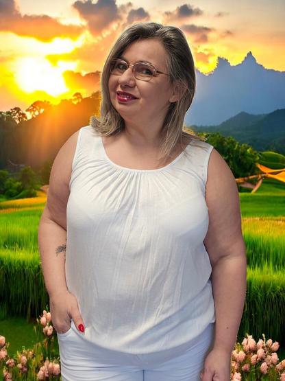 TOP Angelica blanc du 38 au 48