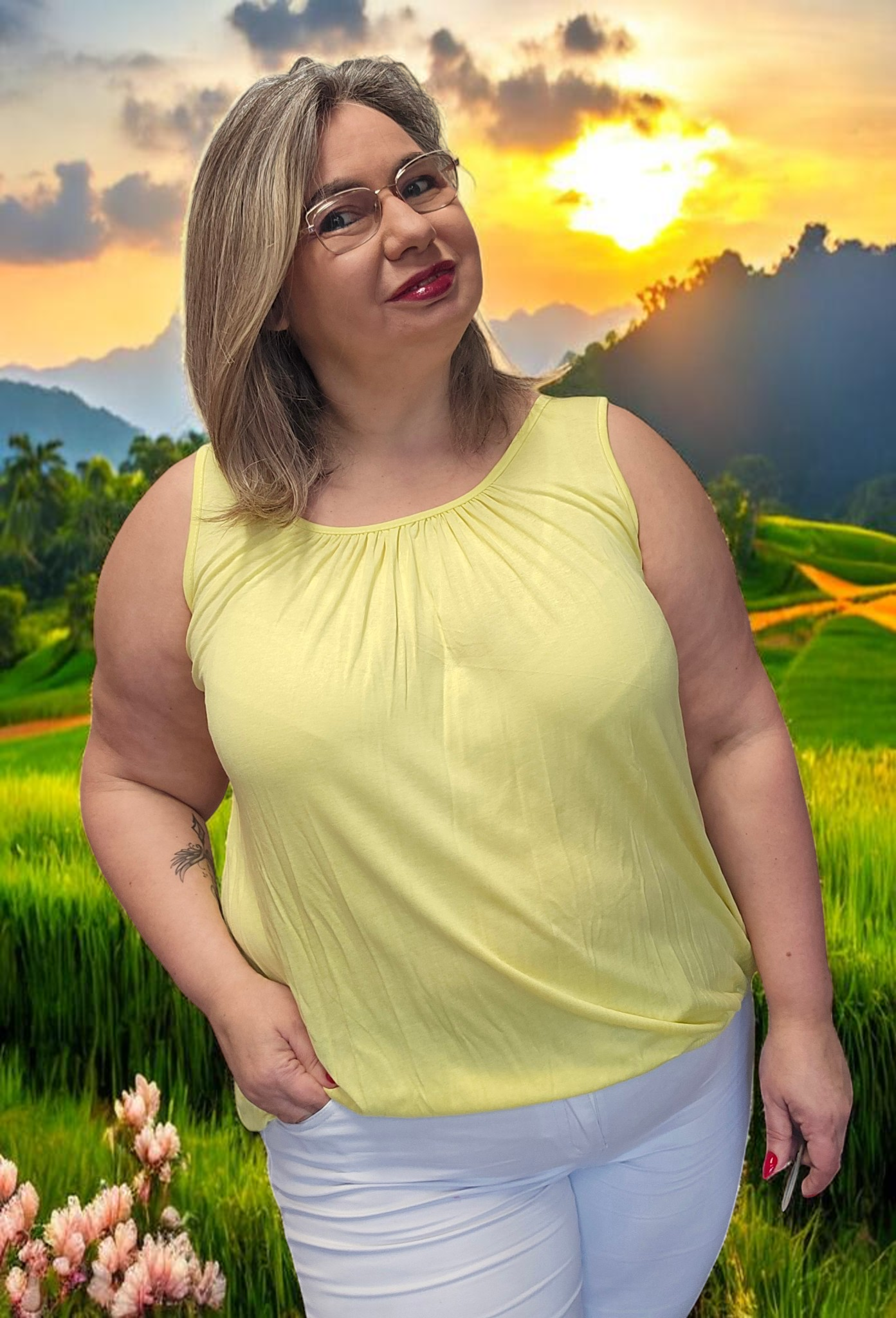 TOP Angelica Jaune du 38 au 48