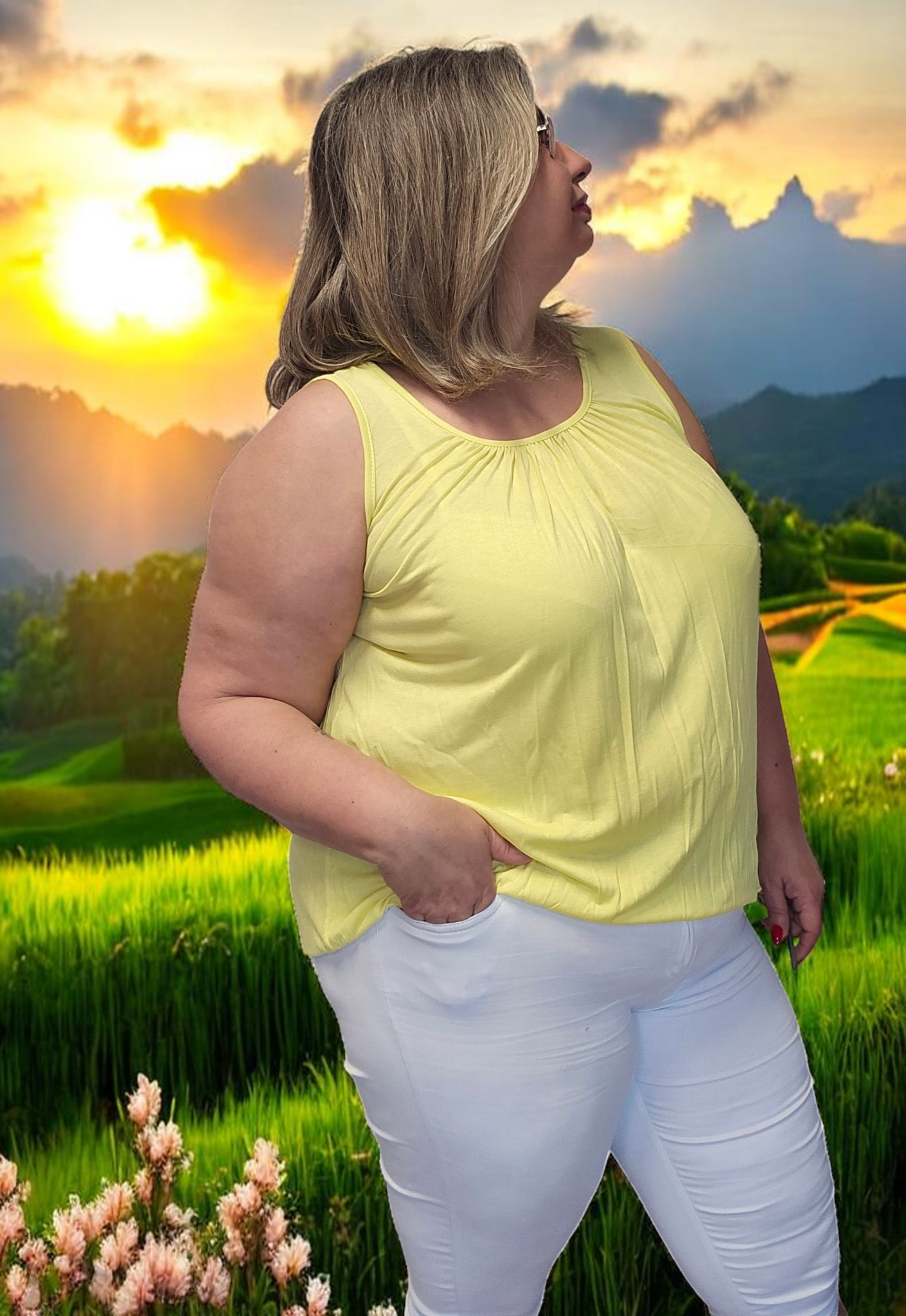 TOP Angelica Jaune du 38 au 48