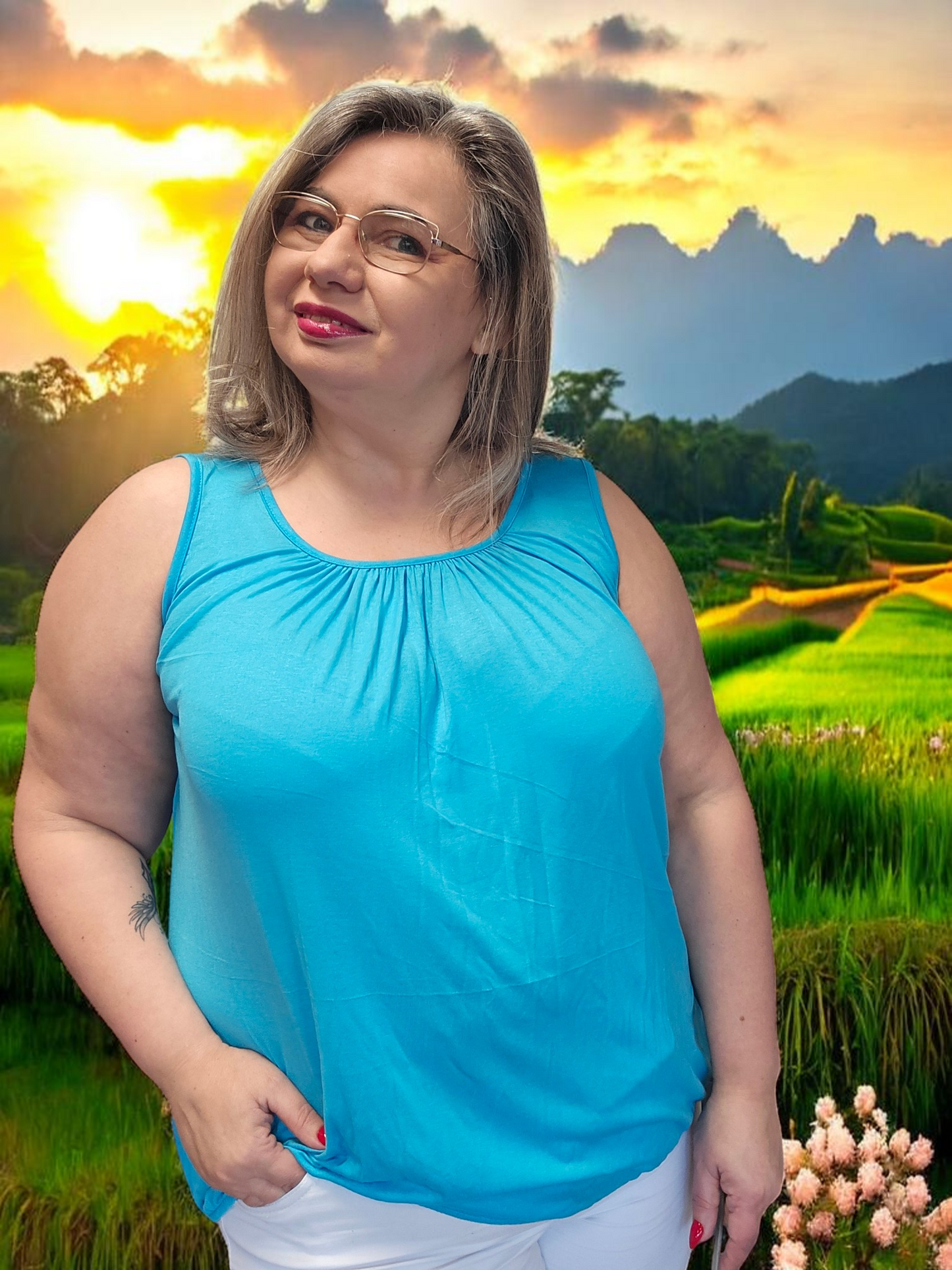 TOP Angelica Turquoise du 38 au 48