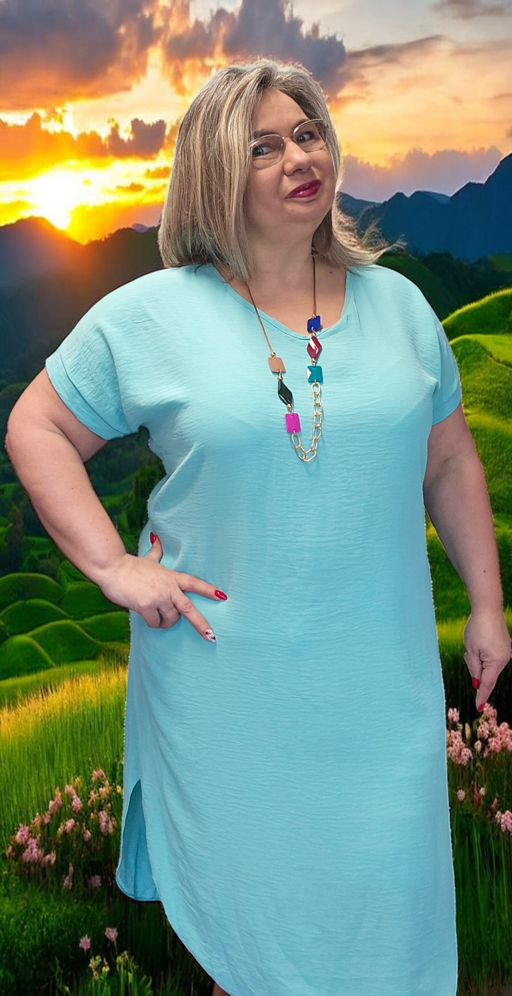 ROBE Anatolie Vert d eau du 38 au 46