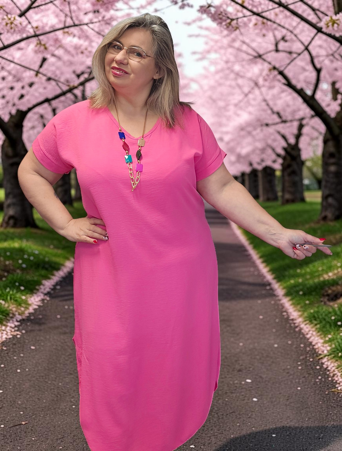 ROBE Anatolie Fushia du 38 au 46/48