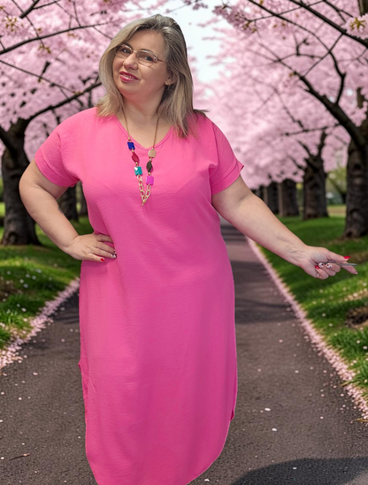 ROBE Anatolie Fushia du 38 au 46/48