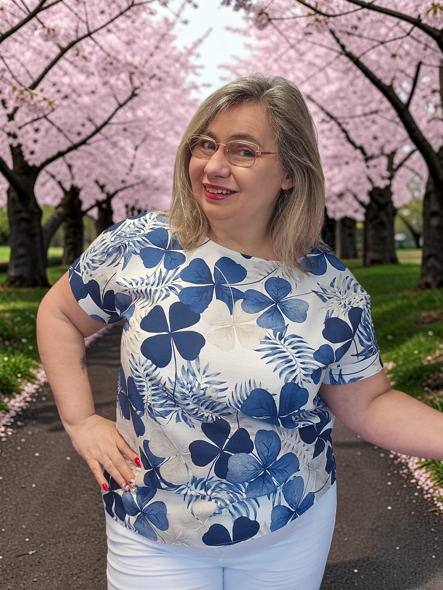 BLOUSE Angelina Marine du 38 au 44