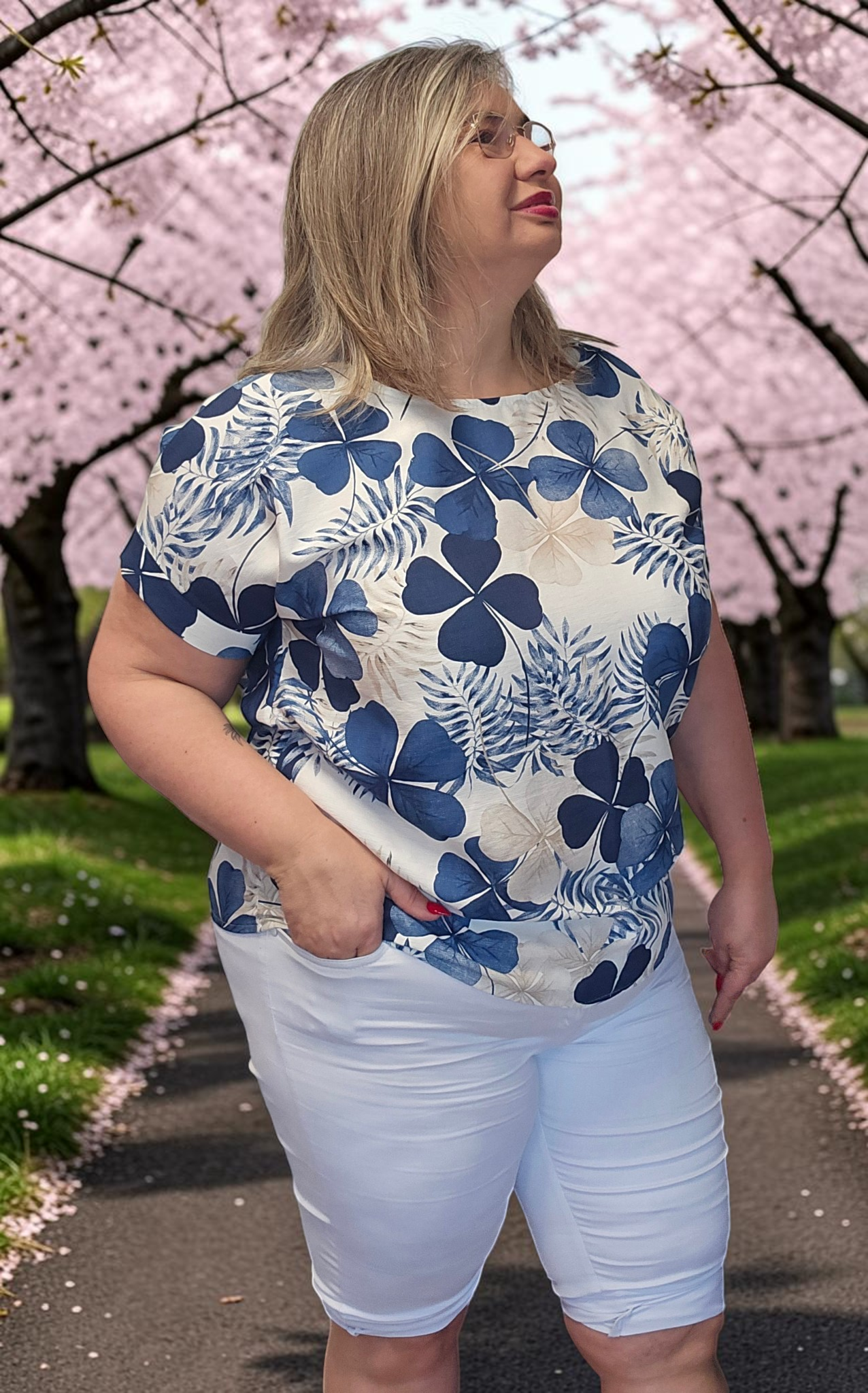 BLOUSE Angelina Marine du 38 au 44