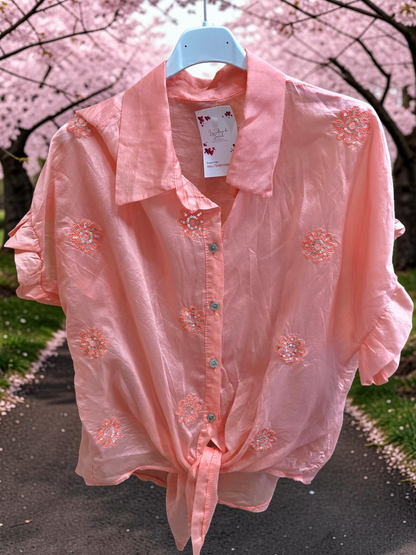 CHEMISIER Alianore Corail du 36/38 au 42/44