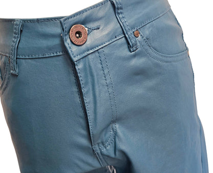 22.✨ Pantalon Slim effet simili cuir – Coloris canard ✨