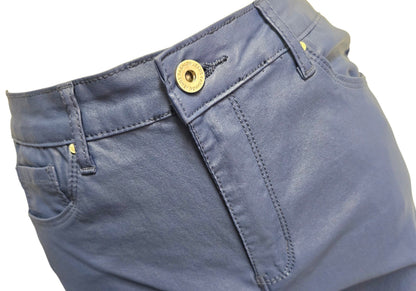 23.✨ Pantalon Slim effet simili cuir – Coloris bleu jeans ✨