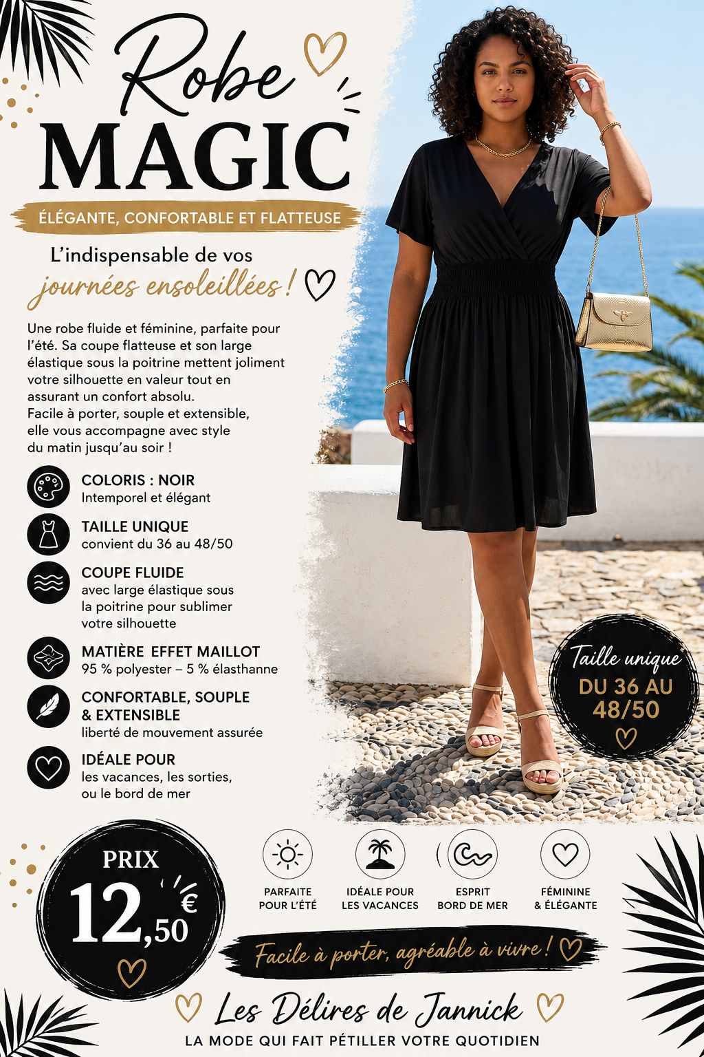 Robe Magic – Coloris NOIR 🤎