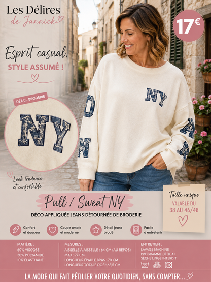 *78 ✨ NOUVEAUTÉ – LE PULL/SWEAT NY QUI FAIT TOUTE LA DIFFÉRENCE ! ✨