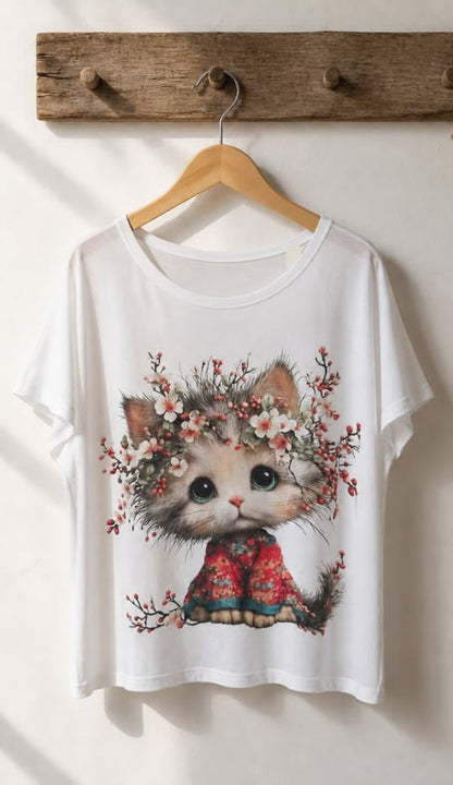 BLOUSE MOTIF CHAT