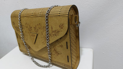 SAC EN BOIS "papillon"