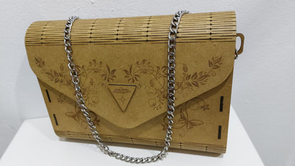 SAC EN BOIS "papillon"