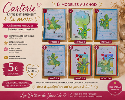 🐉 Carterie artisanale – Fait entièrement à la main 💌
