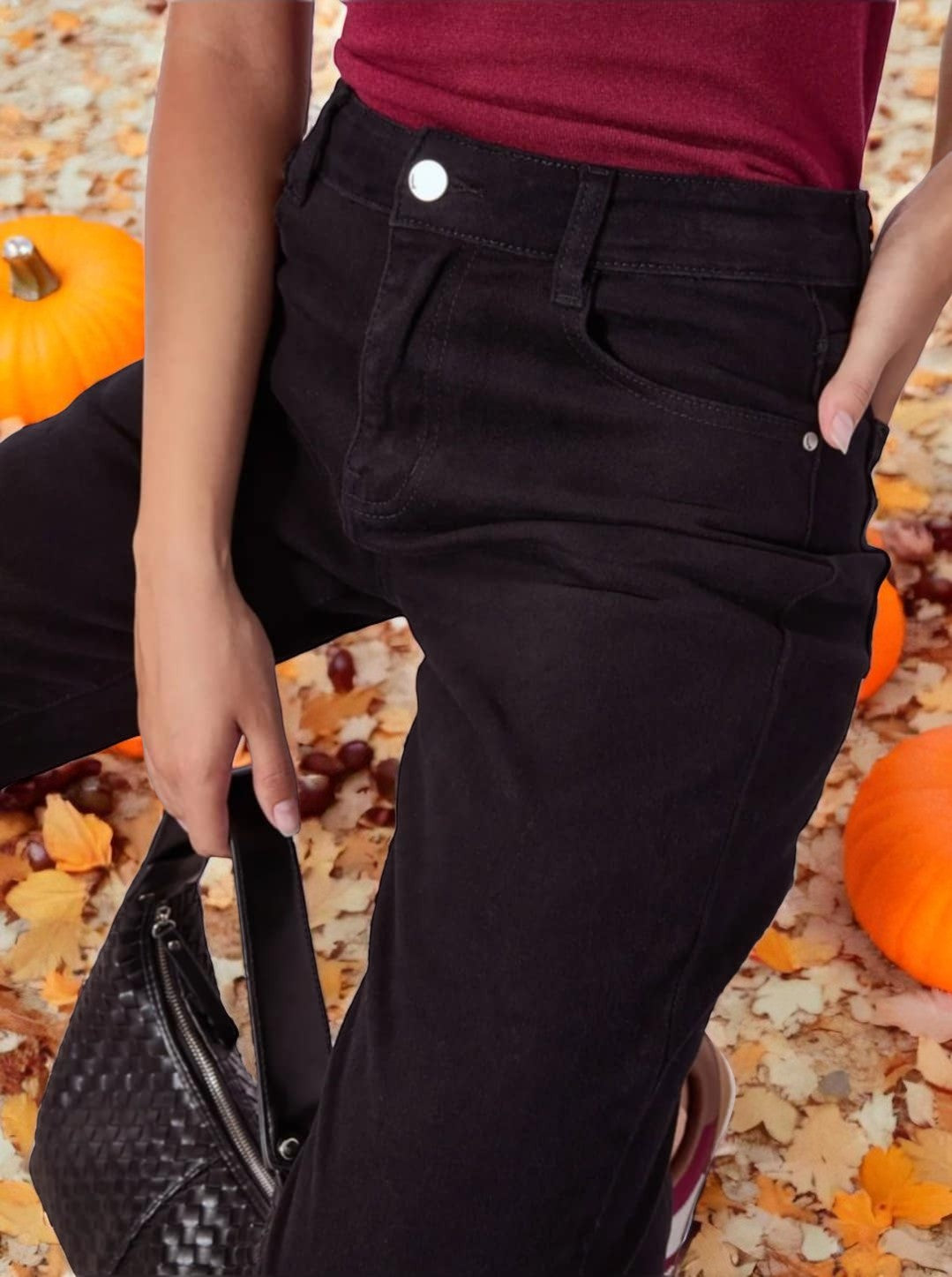 JEANS MOM FIT NOIR AMIRA G-SMACK