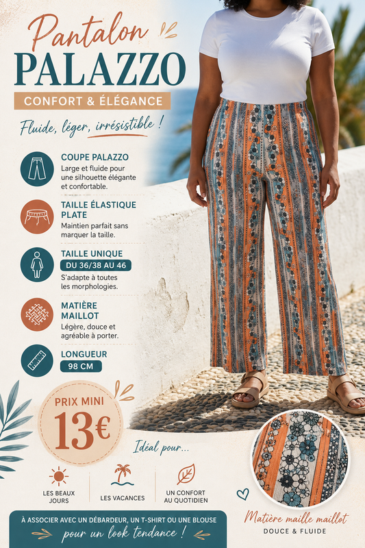 ✨ Pantalon Palazzo – Confort  Élégance ✨
