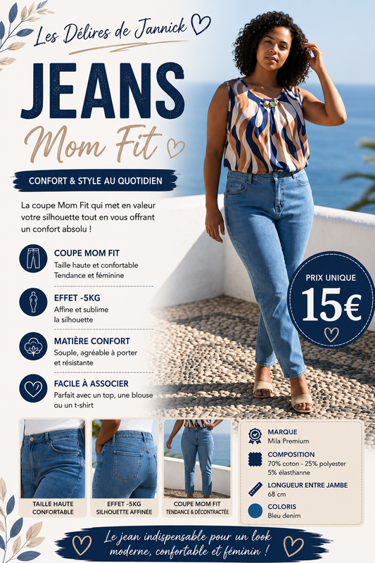 *20 👖 Jeans MOM FIT – Mila Premium