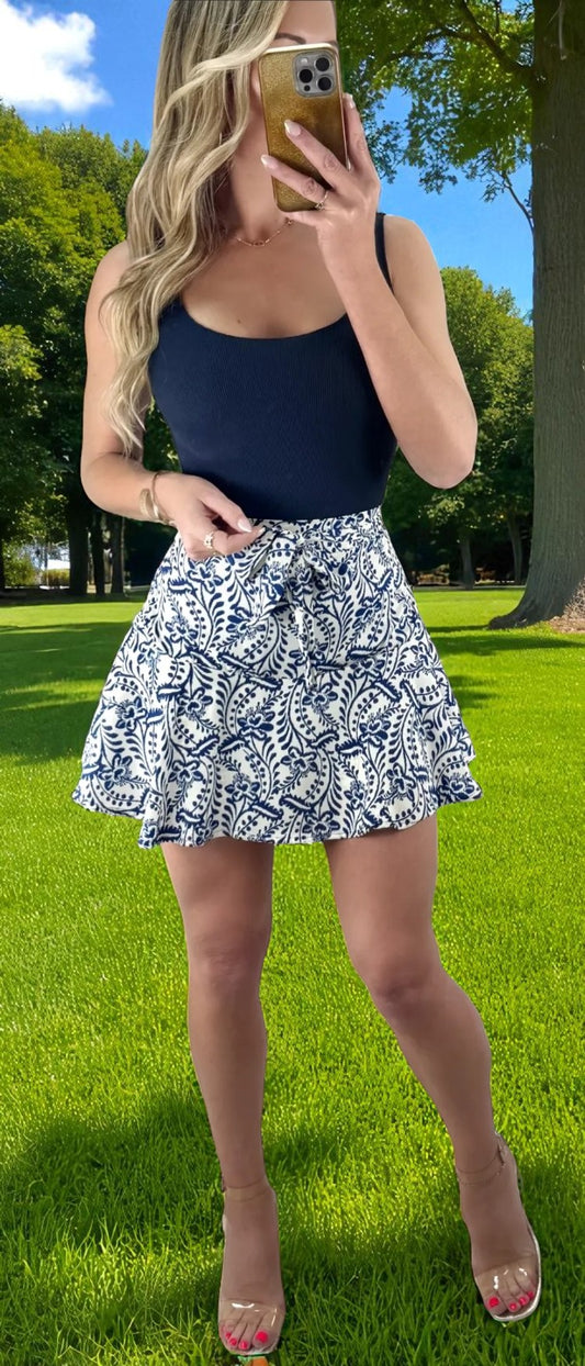 JUPE/SHORT   DAISY    BLEU