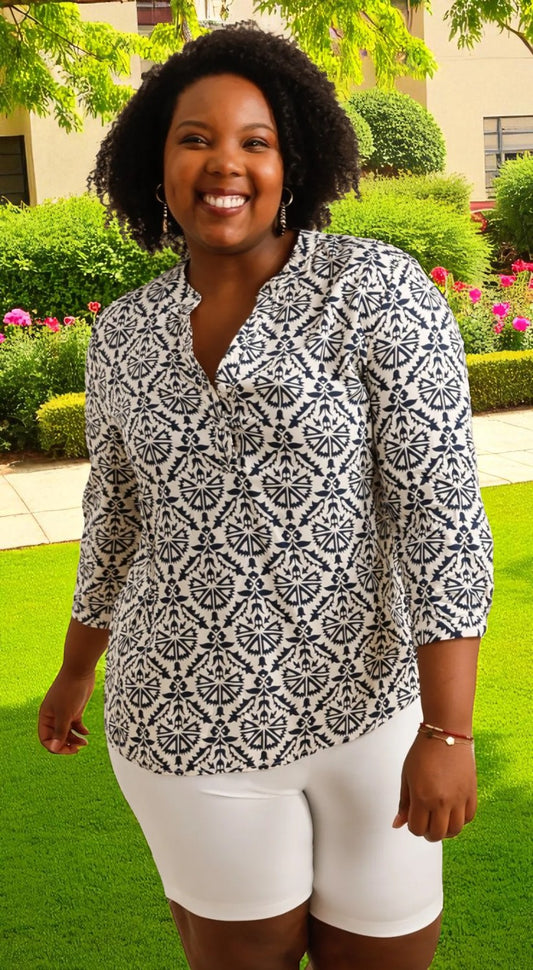 BLOUSE CLAIRE MARINE