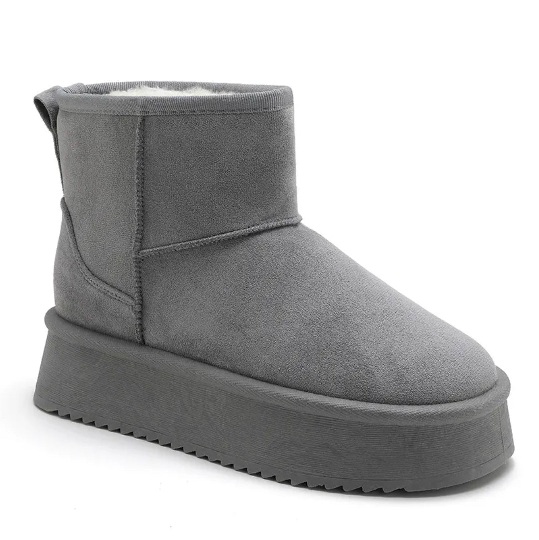 Chaussons bottines fourres Gris