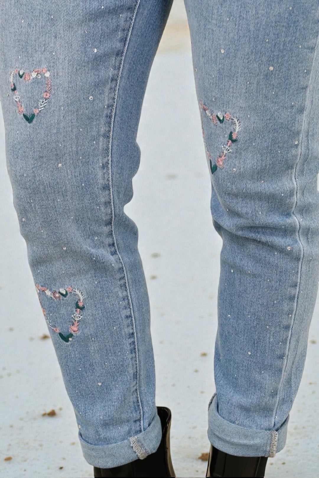 Jeans Mom Fit Brode du 38 au 48