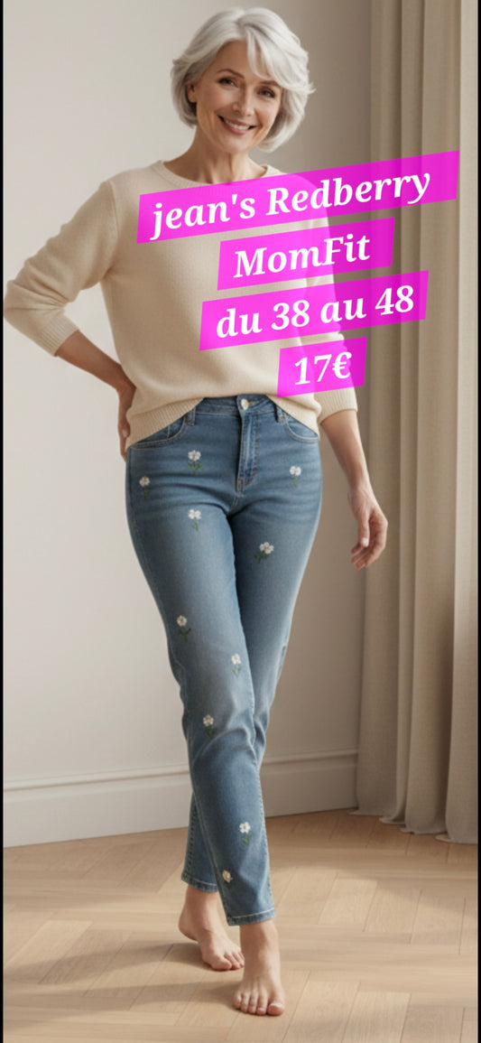 JEANS robin MomFit REDBERRY du 38 au 48