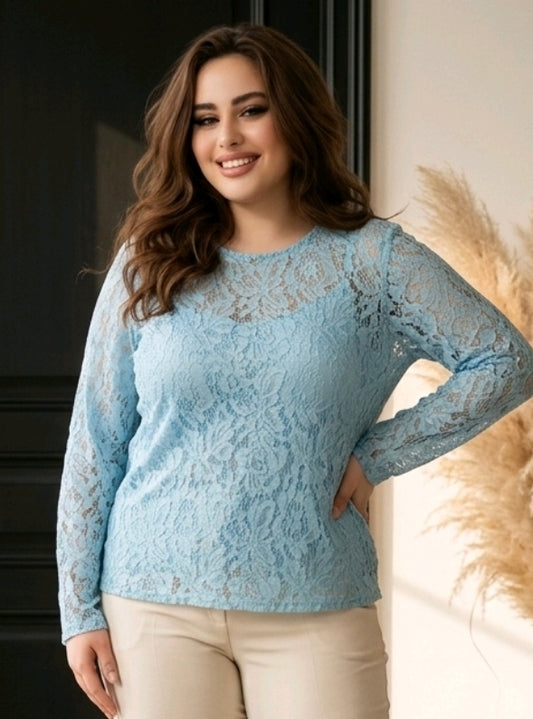 BLOUSE Sandra Turquoise valable jusqu au 48