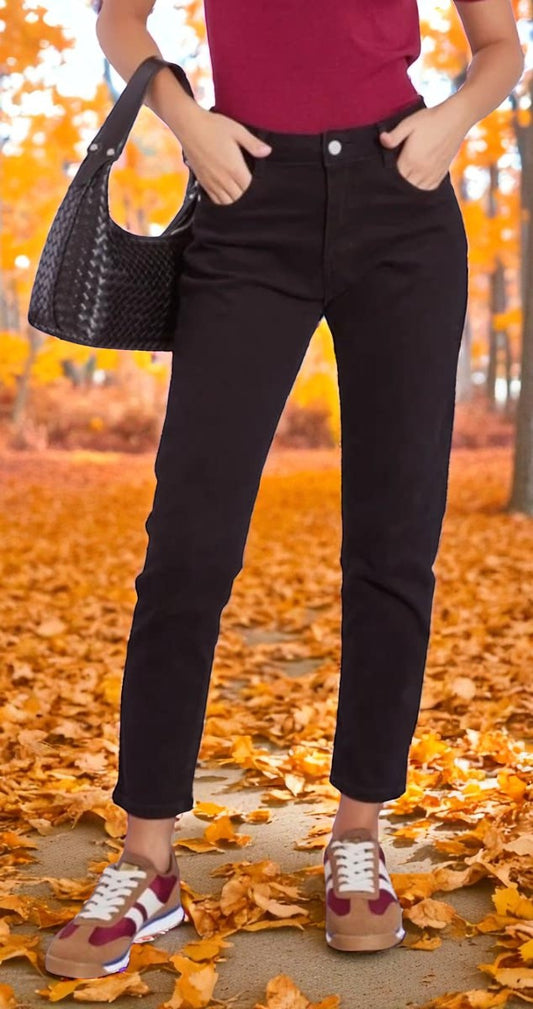 JEANS MOM FIT NOIR AMIRA G-SMACK
