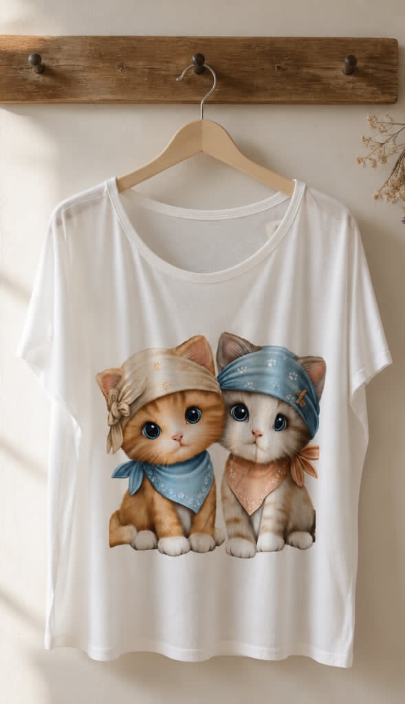 BLOUSE MOTIF CHAT
