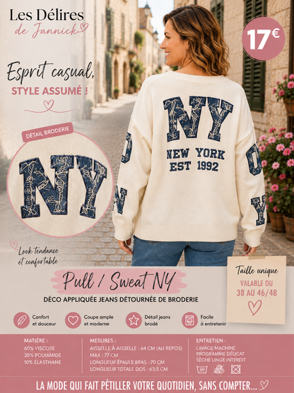 *78 ✨ NOUVEAUTÉ – LE PULL/SWEAT NY QUI FAIT TOUTE LA DIFFÉRENCE ! ✨