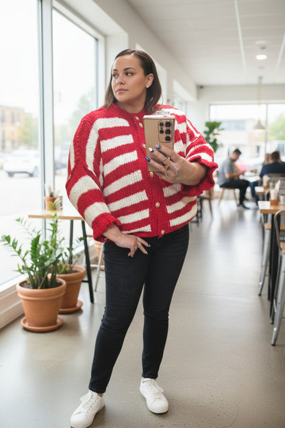 GILET linda rouge du 38 au 50