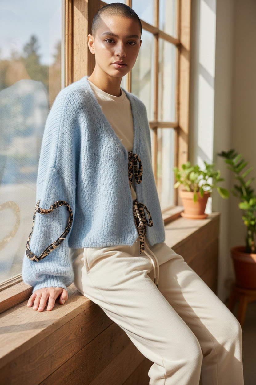 GILET jeanne ciel  du 38 au 48/50